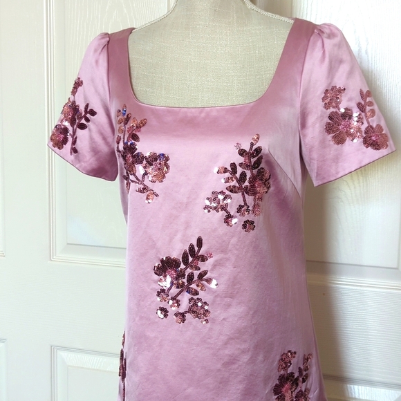 & Other Stories Pink Nahida Sequin Embroidered Mini Dress - Picture 6 of 11